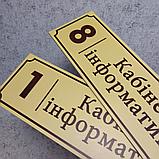 Табличка "Кабинет информатики" под цвет светлого дерева, фото 3