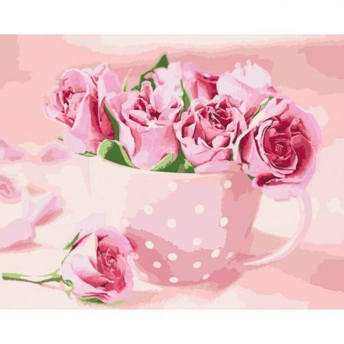 Картина по номерам "Чайные розы" - фото 1 - id-p10407368