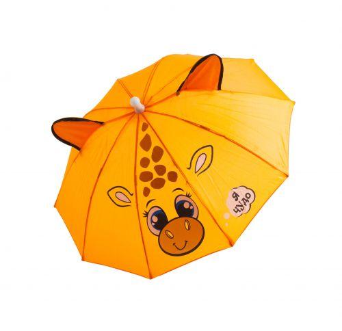 Зонтик с ушками "Жирафик" (оранжевый) - фото 1 - id-p10407395