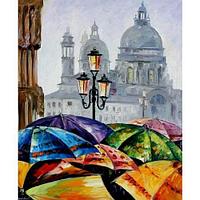 Картина по номерам "Яркие зонтики"