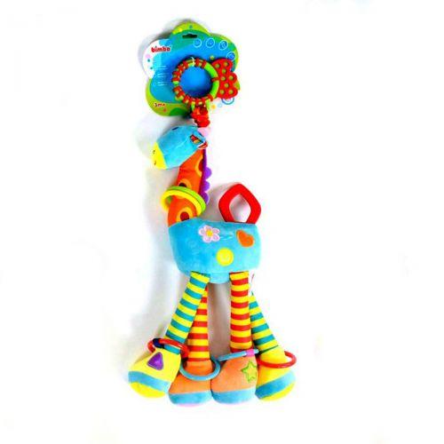 Погремушка мягкая "Жирафик" (голубой) - фото 1 - id-p10407611