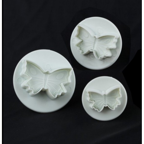 Плунжер пластиковый для мастики Бабочки мини набор 3 шт 8623 - фото 1 - id-p5559290