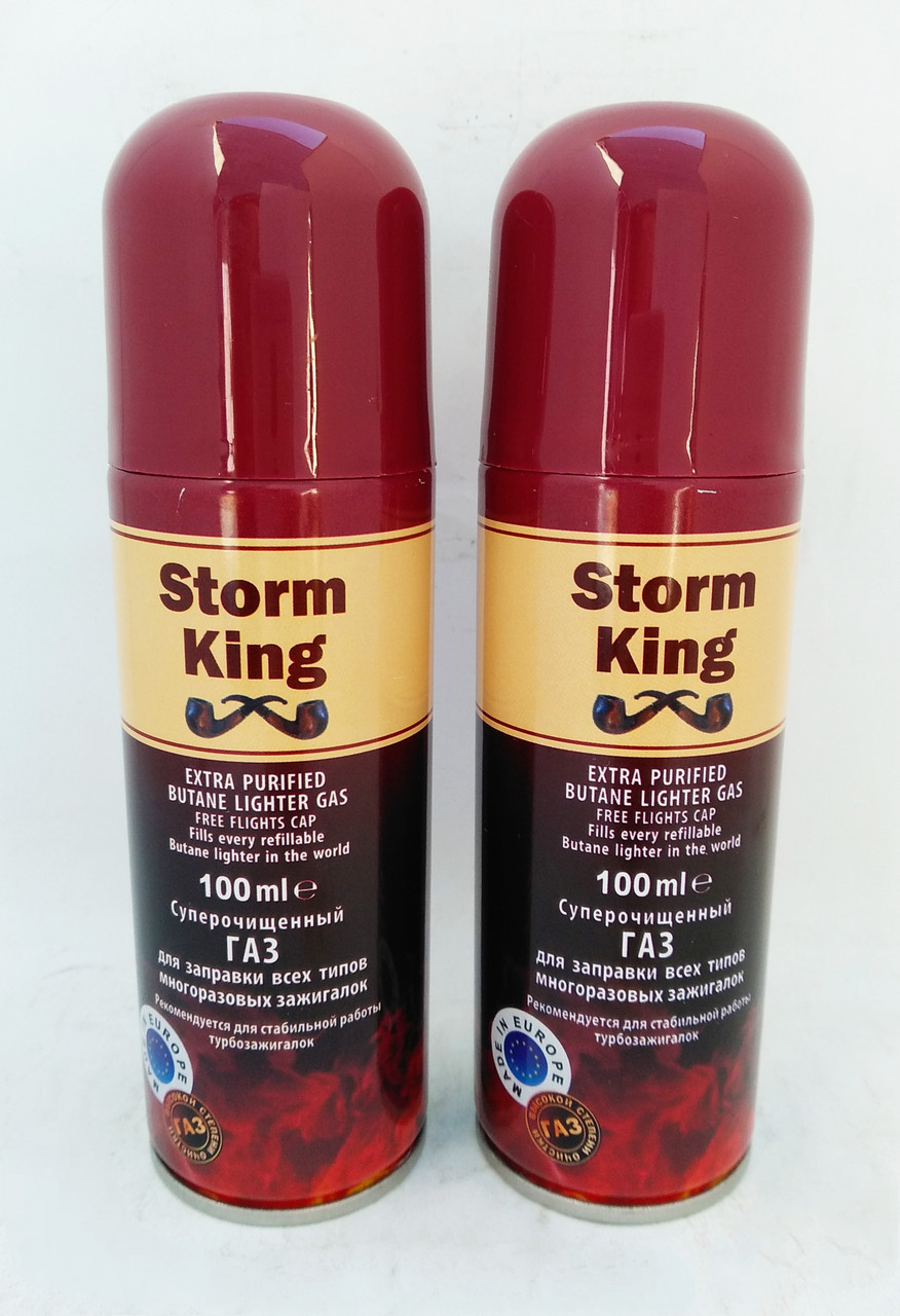Газ для заправки всех типов многоразовых зажигалок Storm King 100 мл - фото 1 - id-p10411607