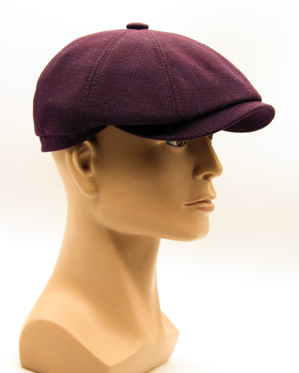 Восьмиклинка мужская кепка темно бордовая. - фото 1 - id-p10411834