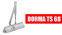 Дверной доводчик Dorma TS68 со стандартной тягой серебристый