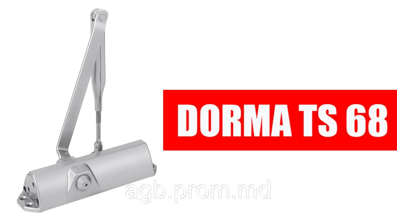 Дверной доводчик Dorma TS68 со стандартной тягой серебристый - фото 1 - id-p2030251