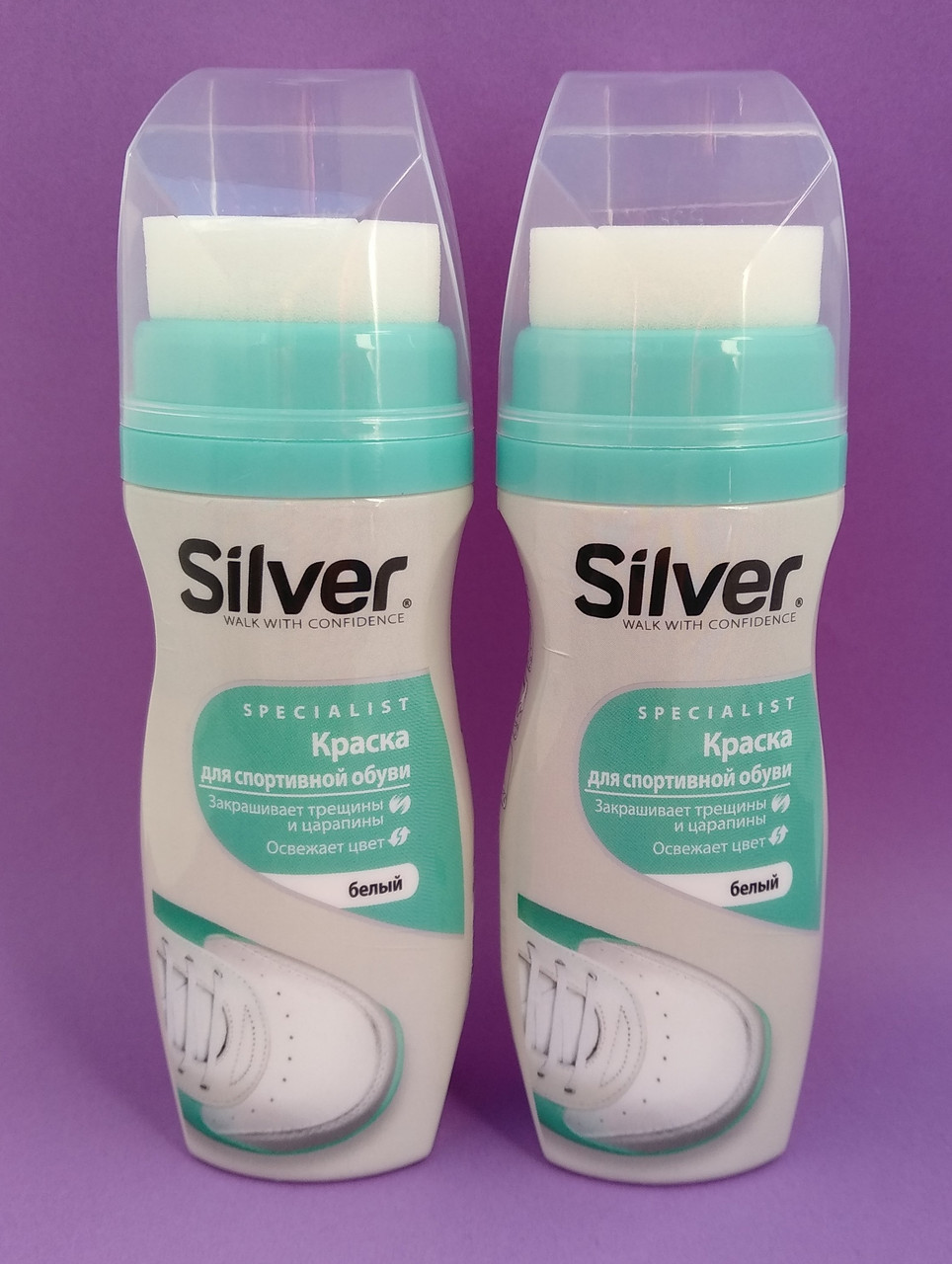 Сильвер Silver жидкая краска белая для спортивной обуви 75 мл - фото 1 - id-p10412893