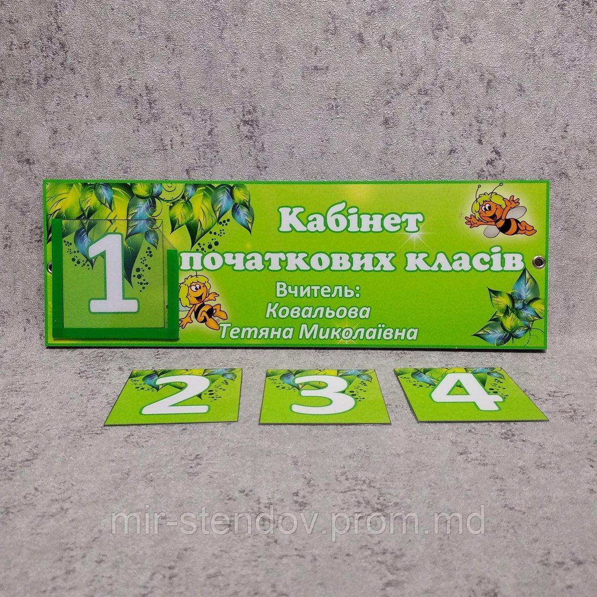 Табличка для младших классов с кармашком и вставками, фото 1