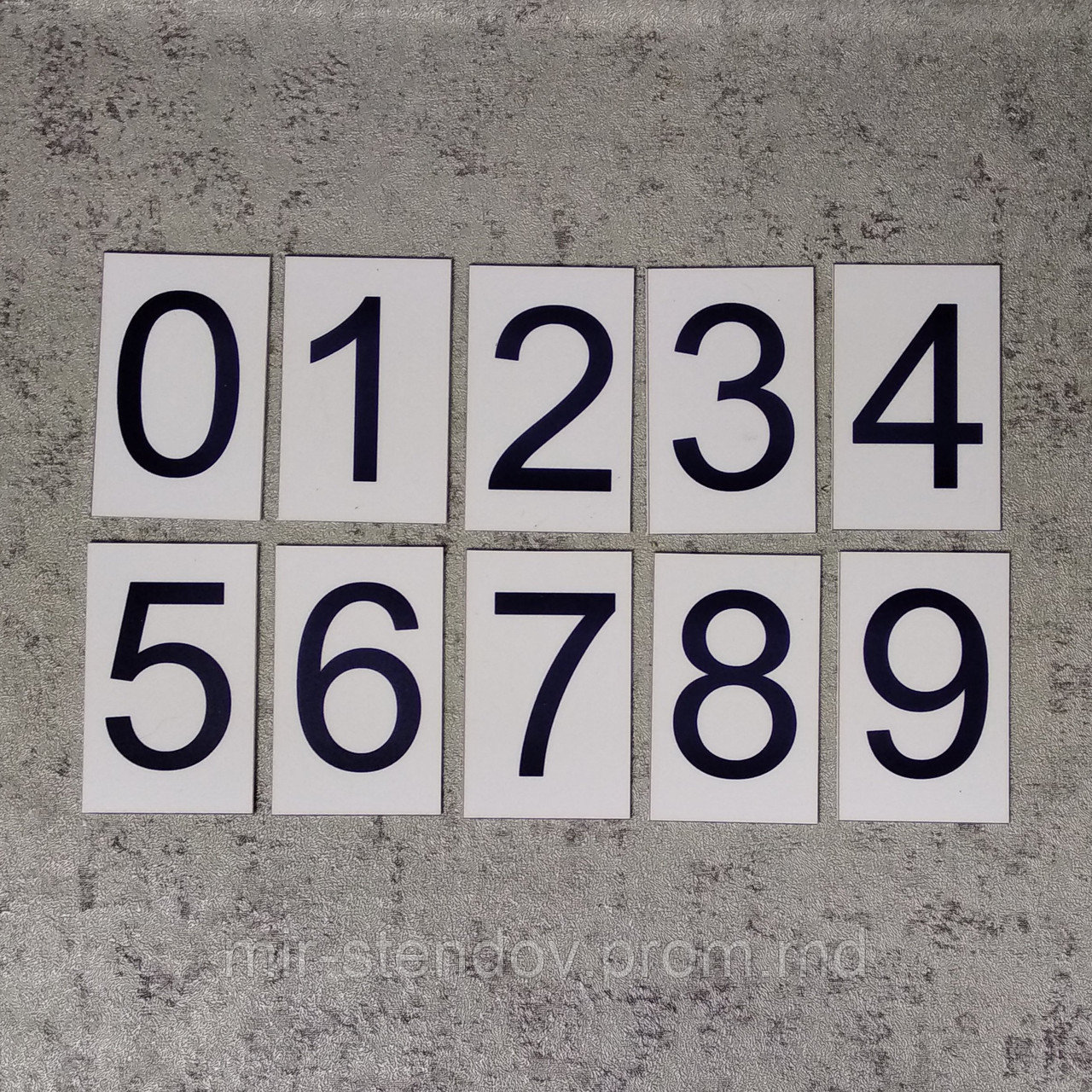 Цифры от 0 до 9. Пластиковые карточки для наборного полотна, фото 1