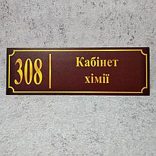 Табличка Кабінет хімії (Бордо)