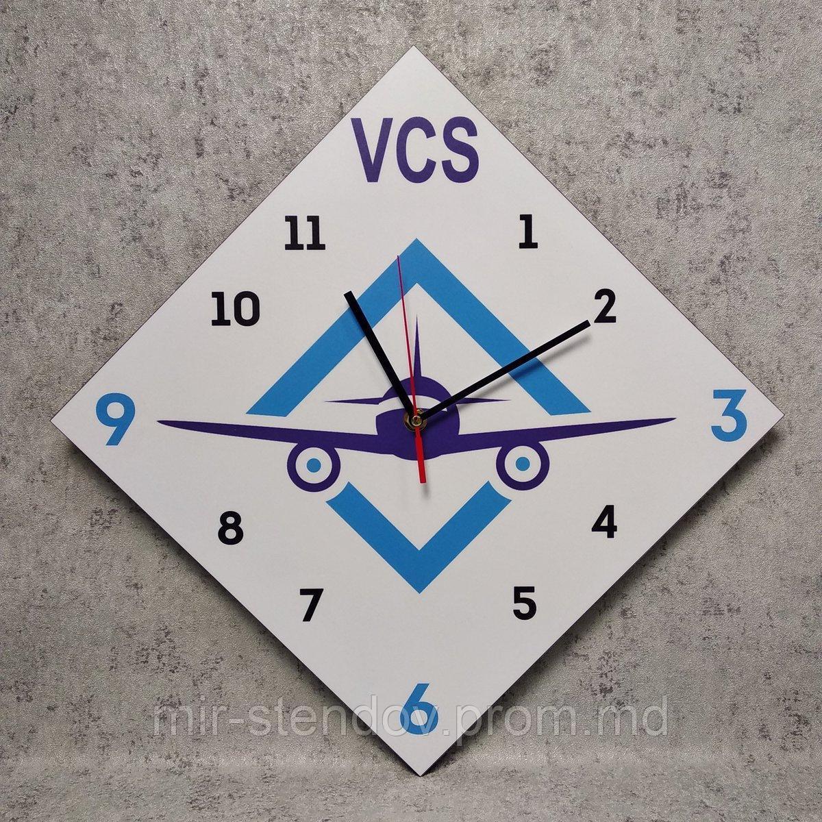 Настенные часы с Вашим логотипом. Ромб, фото 1