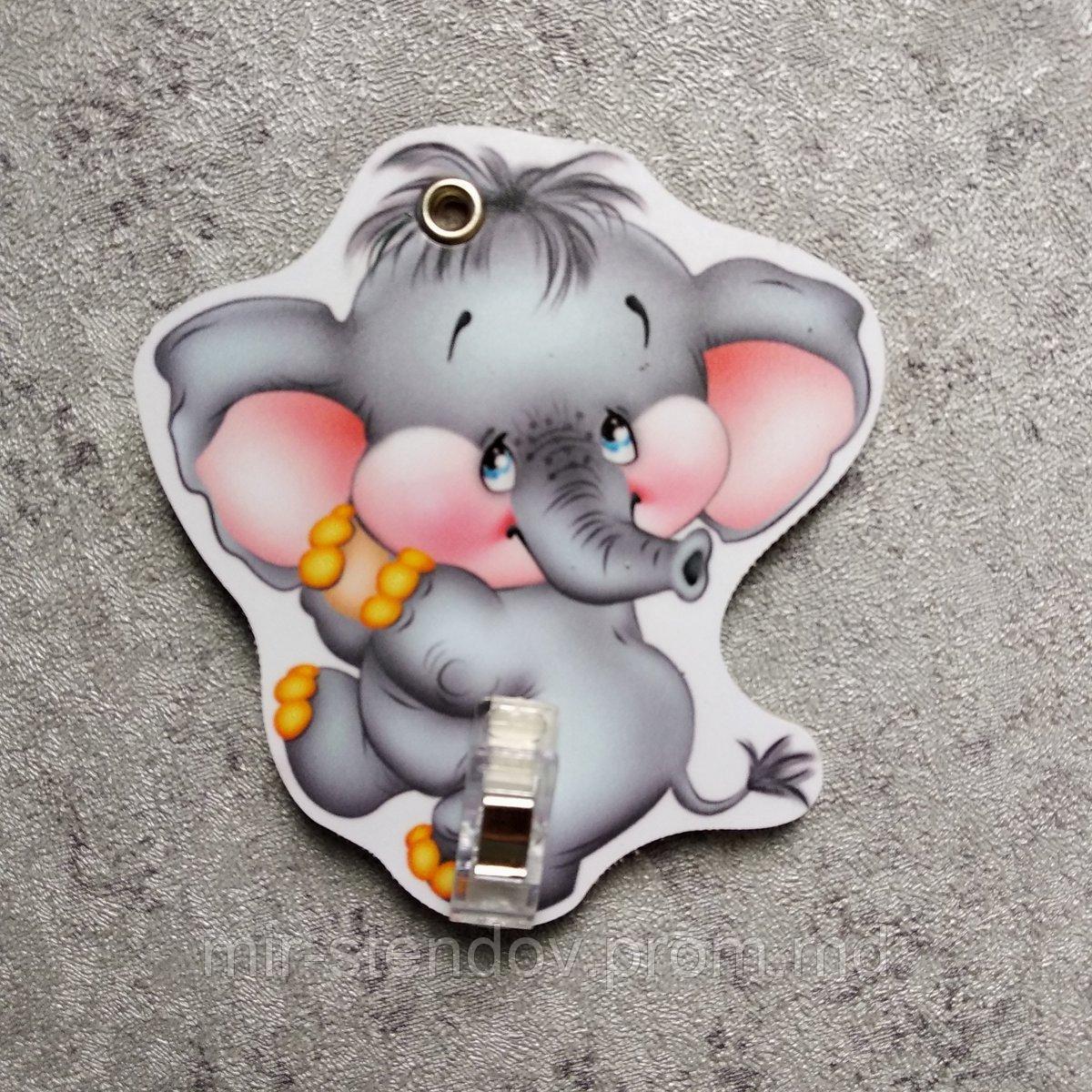 Держатель рисунка с прищепкой Слоненок, фото 1