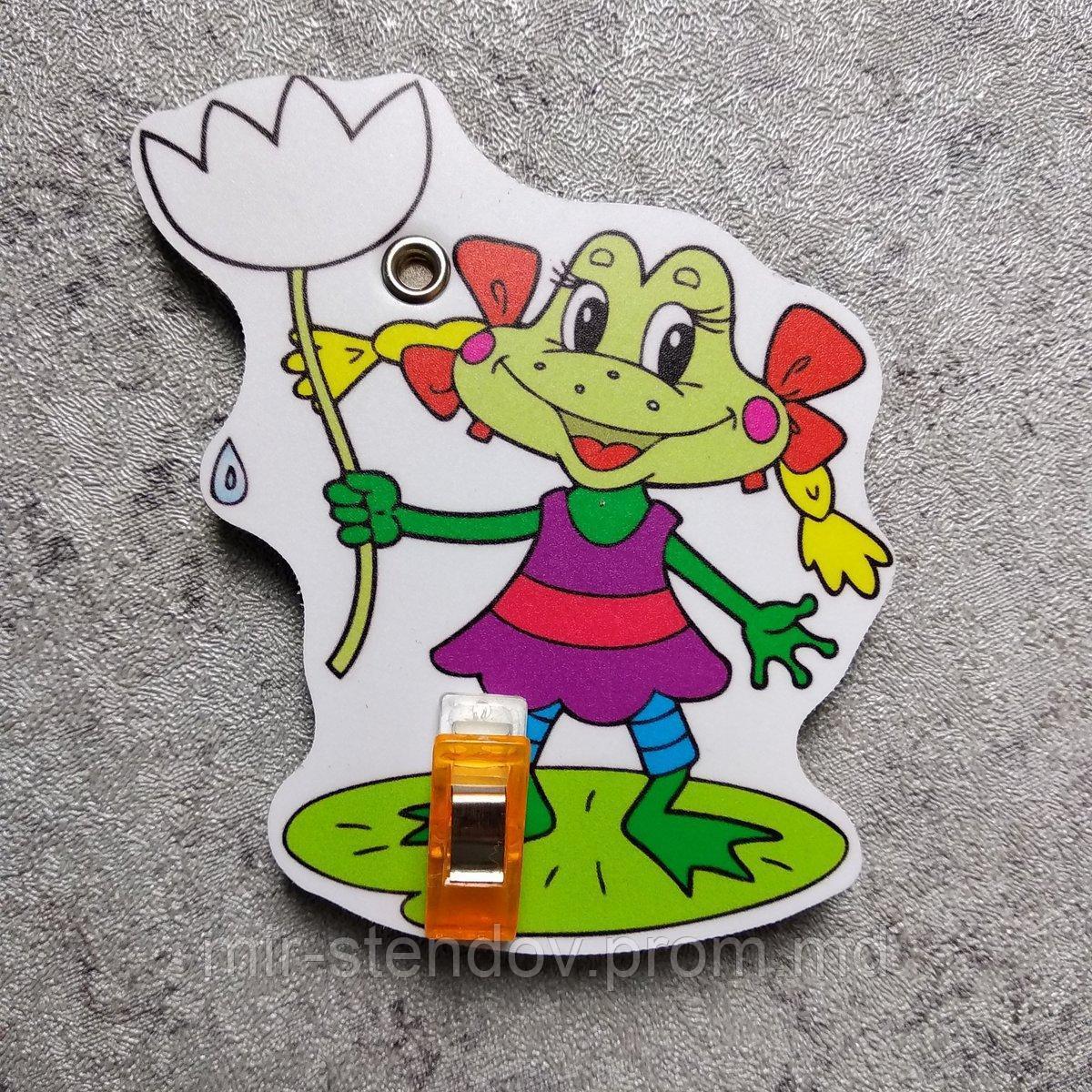 Держатель рисунка с прищепкой Лягушка с лилией, фото 1