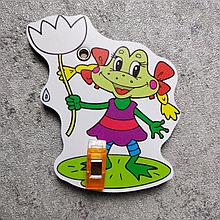 Держатель рисунка с прищепкой Лягушка с лилией