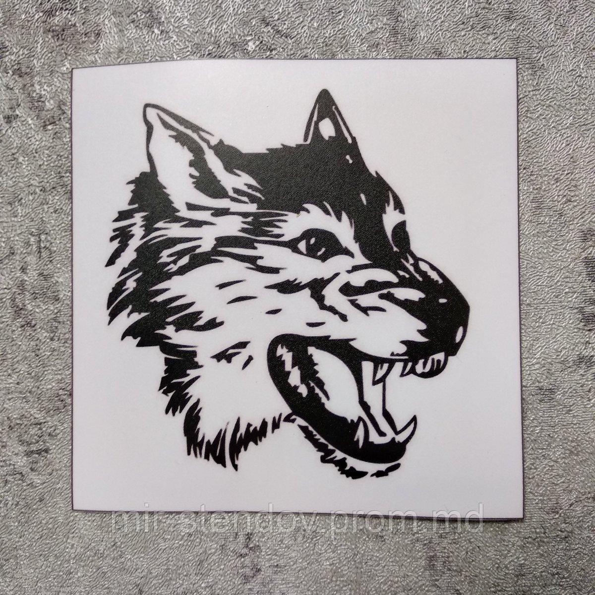 Наклейка на автомобиль Оскал Волка, фото 1