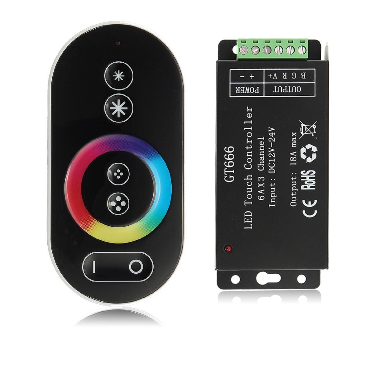 RF RGB touch контроллер сенсорный GT666 радио, с пультом для светодиодной ленты. - фото 1 - id-p4775152