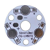 Плата алюминиевая (подложка) для 3-х светодиодов 1-3 Вт, 28mm