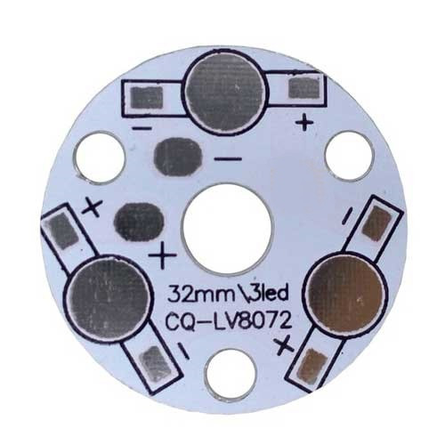 Плата алюминиевая (подложка) для 3-х светодиодов 1-3 Вт, 28mm - фото 1 - id-p5096339