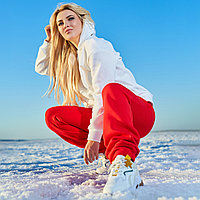 Женский зимний теплый спортивный костюм: кофта с капюшоном штаны с начесом, батал большие размеры