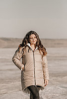 Женская теплая стеганная осенне-зимняя куртка из плащевки на синтепоне, батал большие размеры