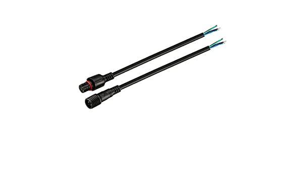 Dilux - Комплект соединительный кабель WP Cable 2pin (2 jack) Mother + Father , Папа + Мама Черный - фото 1 - id-p10418607