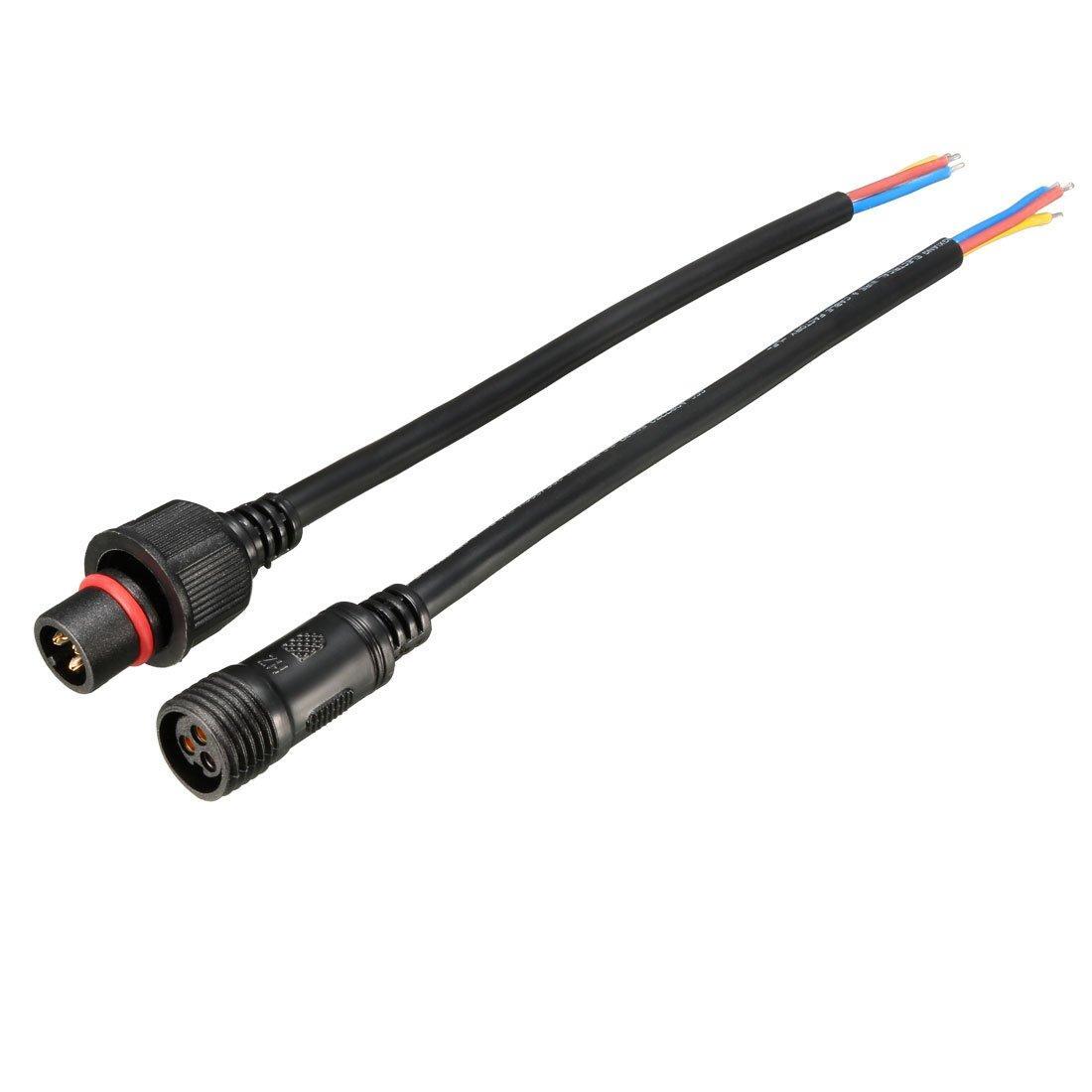 Dilux - Комплект соединительный кабель WP Cable 3pin Mother + Father , Папа + Мама Черный - фото 1 - id-p10418608