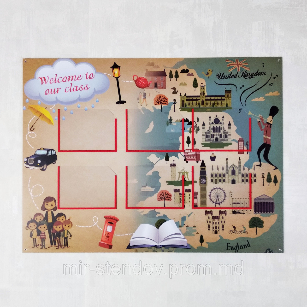 Классный уголок для кабинета английского языка. Welcome to our class, фото 1