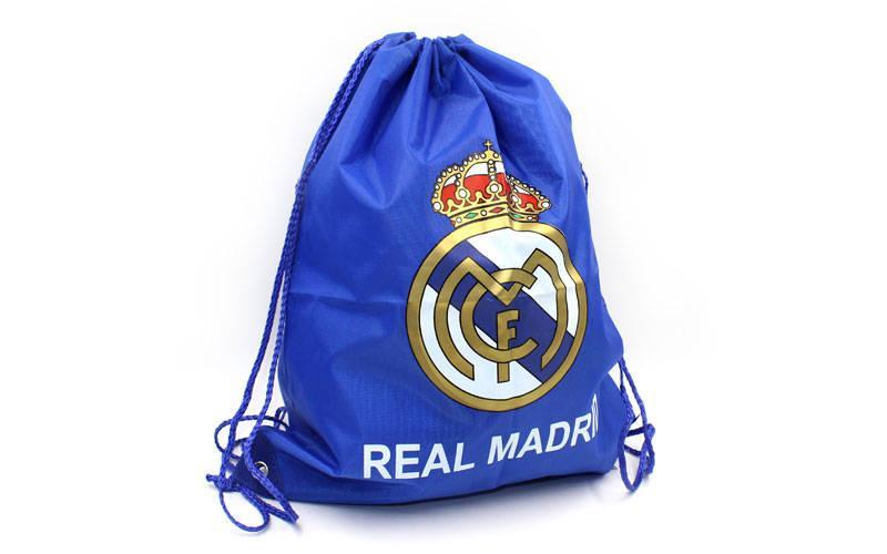 Рюкзак (мешок) на шнурках разные клубы Реал Мадрид синяя - фото 1 - id-p10418718