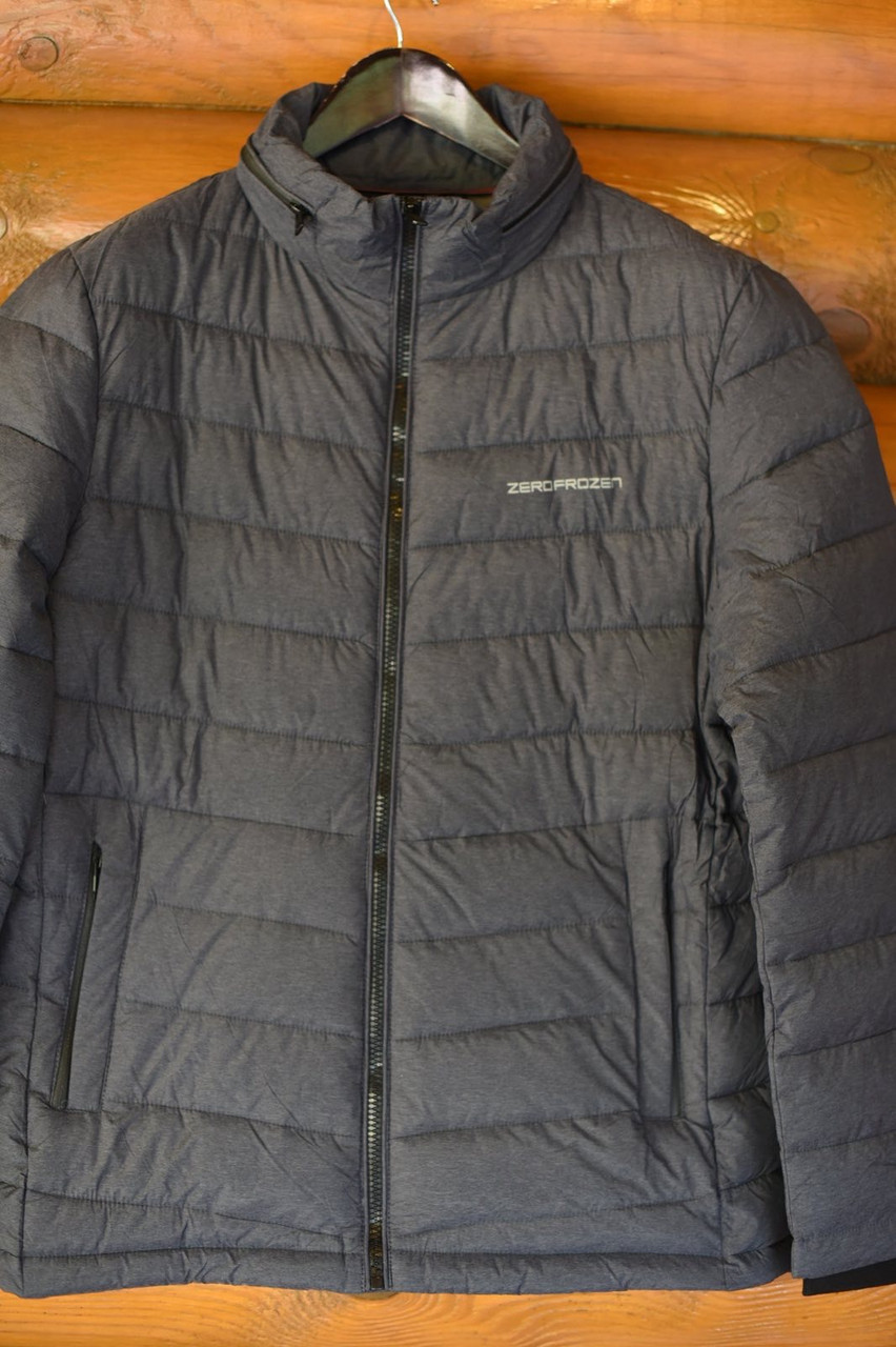 Куртка мужская Zero Frozen | серая | скрытый капюшон - фото 1 - id-p10418859