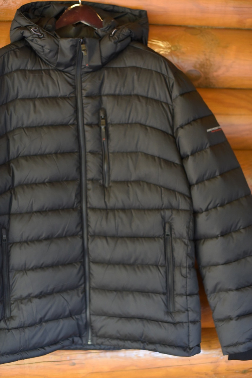 Куртка мужская Zero Frozen | черная | батал | нагрудный карман - фото 1 - id-p10418862