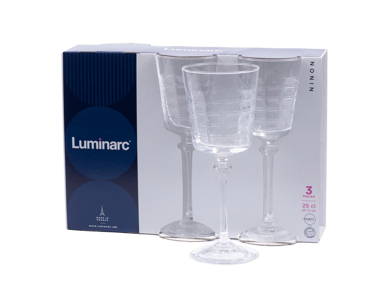 Набор бокалов для вина Luminarc Ninon 250 мл 3 пр N4144 - фото 1 - id-p10419052