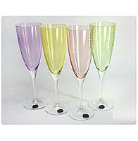 Набор бокалов для шампанского Bohemia Fantasy 220 мл 4 пр b40796-Q8794