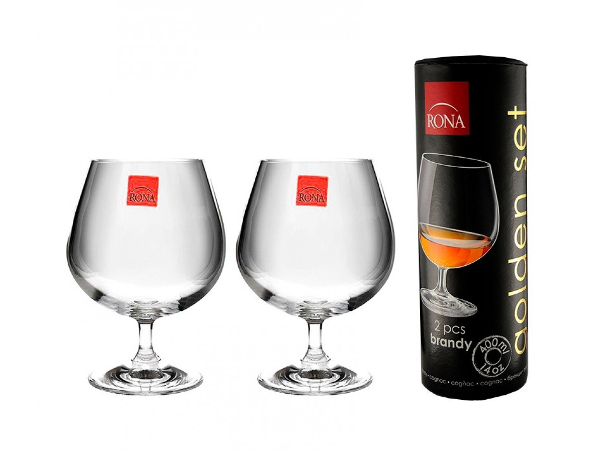 Набор бокалов для бренди Rona 400 мл 2 пр тубус 2570 - фото 1 - id-p10419084