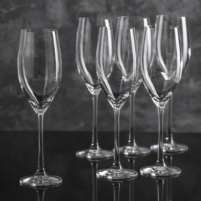 Набор бокалов для шампанского Bohemia Megan 230 мл 6 пр b40856 - фото 1 - id-p10419090