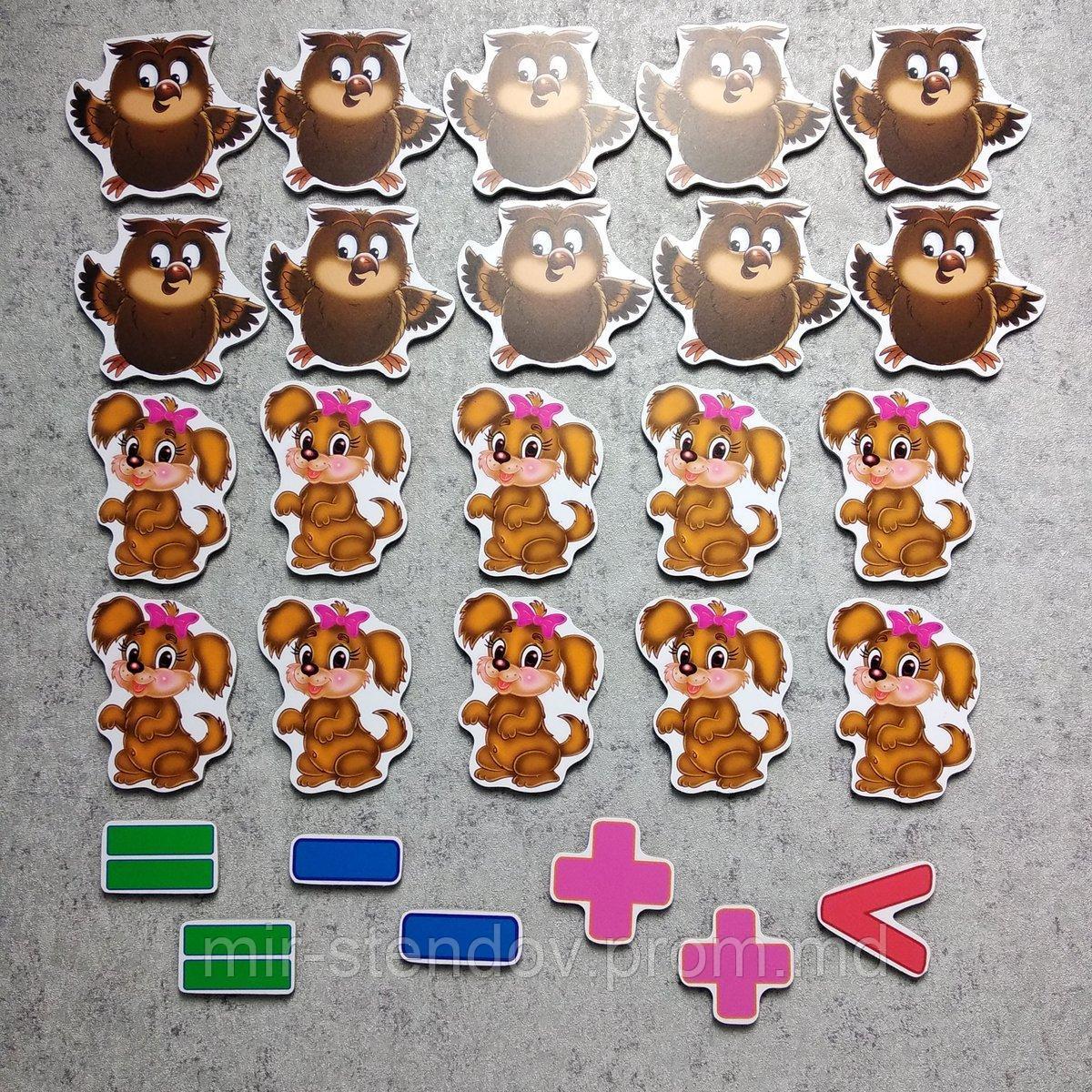 Магнитная математика Совы и Щенята, фото 1