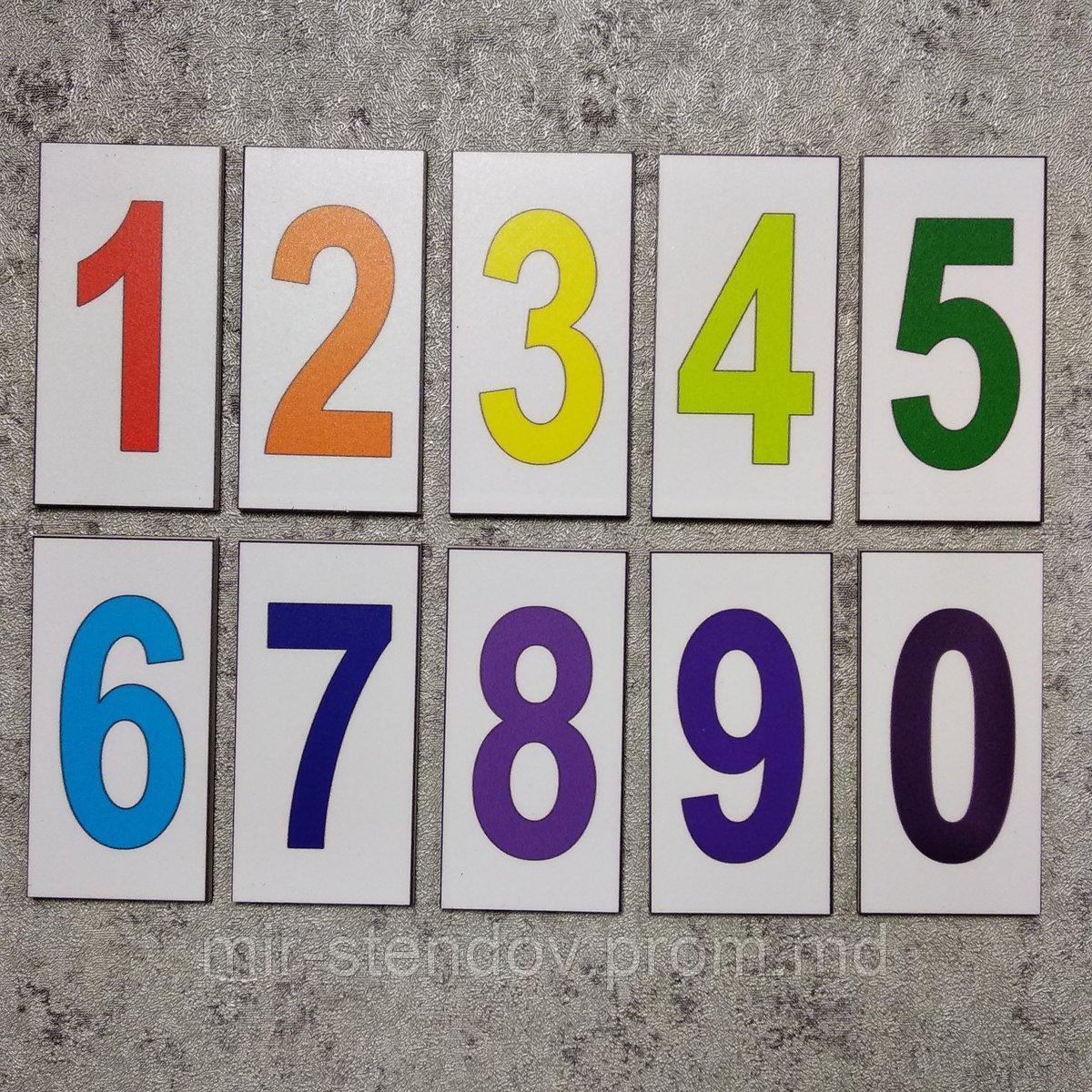 Магнитики обучающие. Цифры (разноцветные). Набор - фото 1 - id-p9521518