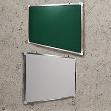 Двухсторонняя маркерно-меловая магнитная доска "Планшет", 50х35 см