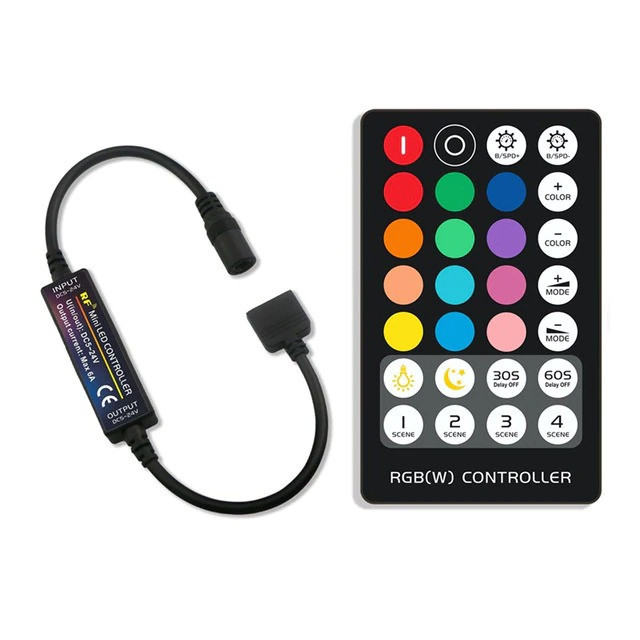 Мини LED RGB контроллер 12A RF 144Вт | 28 кнопок 5-24В | для светодиодной ленты. - фото 1 - id-p10420024