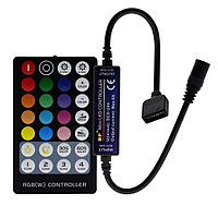 Мини LED RGBW контроллер 12A RF 144Вт | 28 кнопок 5-24В | для светодиодной ленты.