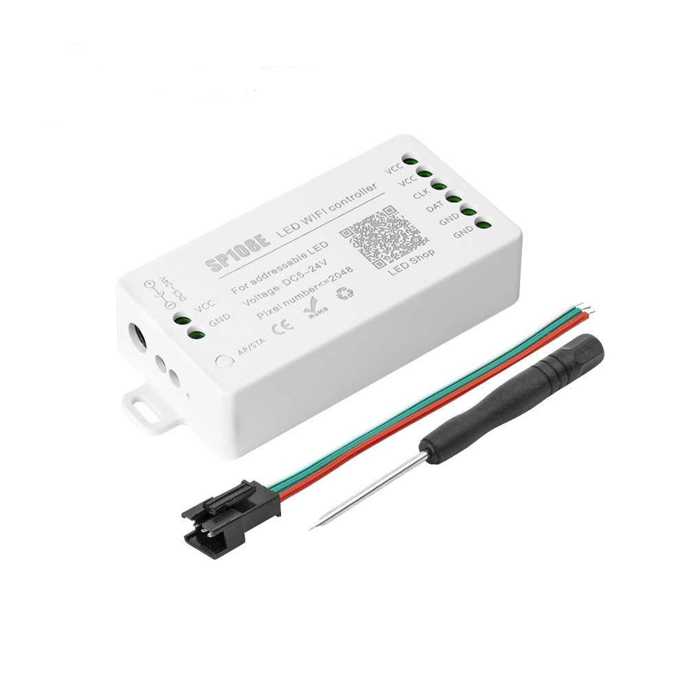 Контроллер с Wi-Fi управлением SP108E | RGB, RGBW, 5-24 В | для адресуемой ленты - фото 1 - id-p10172845