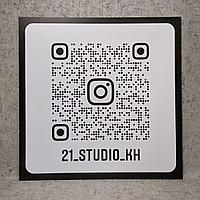 Пластиковая табличка Инстаграм визитка с с QR-кодом