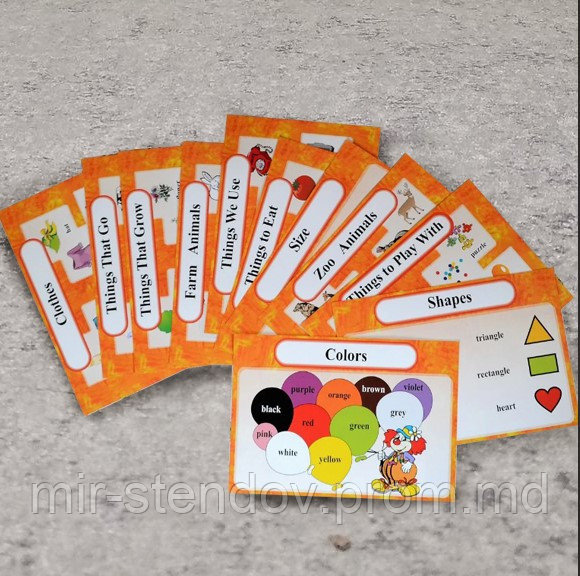 Набор плакатов для изучения английского языка. Картон, фото 1