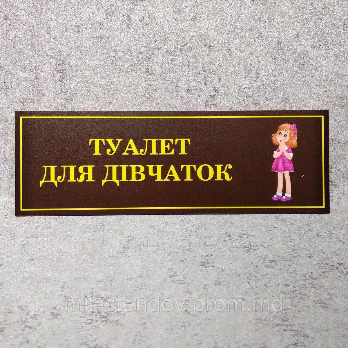 Табличка Туалет для девочек, фото 1