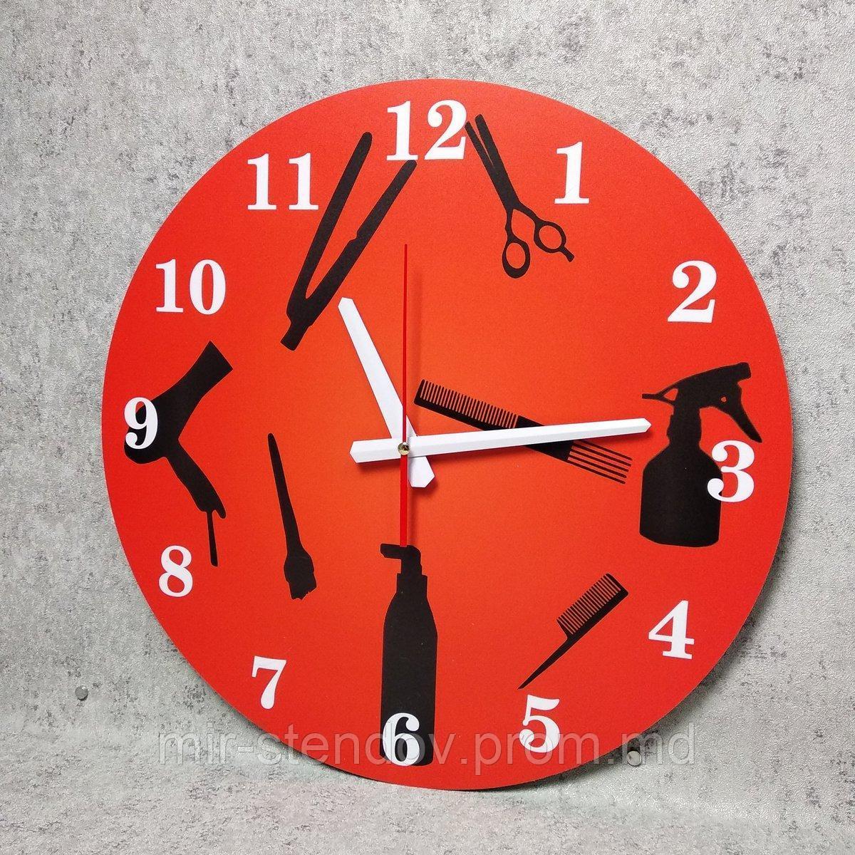 Настенные часы для салона красоты Красные - фото 1 - id-p9521186