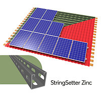 StringSetter Zinc B02 комплект оцинкованного креплений 2 PV модуля для битумной черепицы NEW