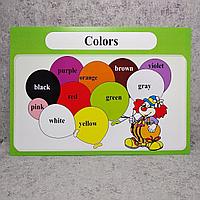 Colors (Balls). Плакат для кабинета английского языка.