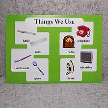 Things We Use. Плакат для кабинета английского языка.
