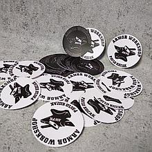 Наклейка с Вашим логотипом "Workshop"