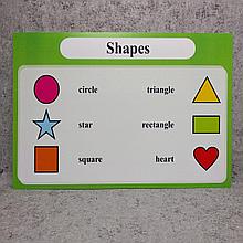 Shapes. Плакат для кабинета английского языка.