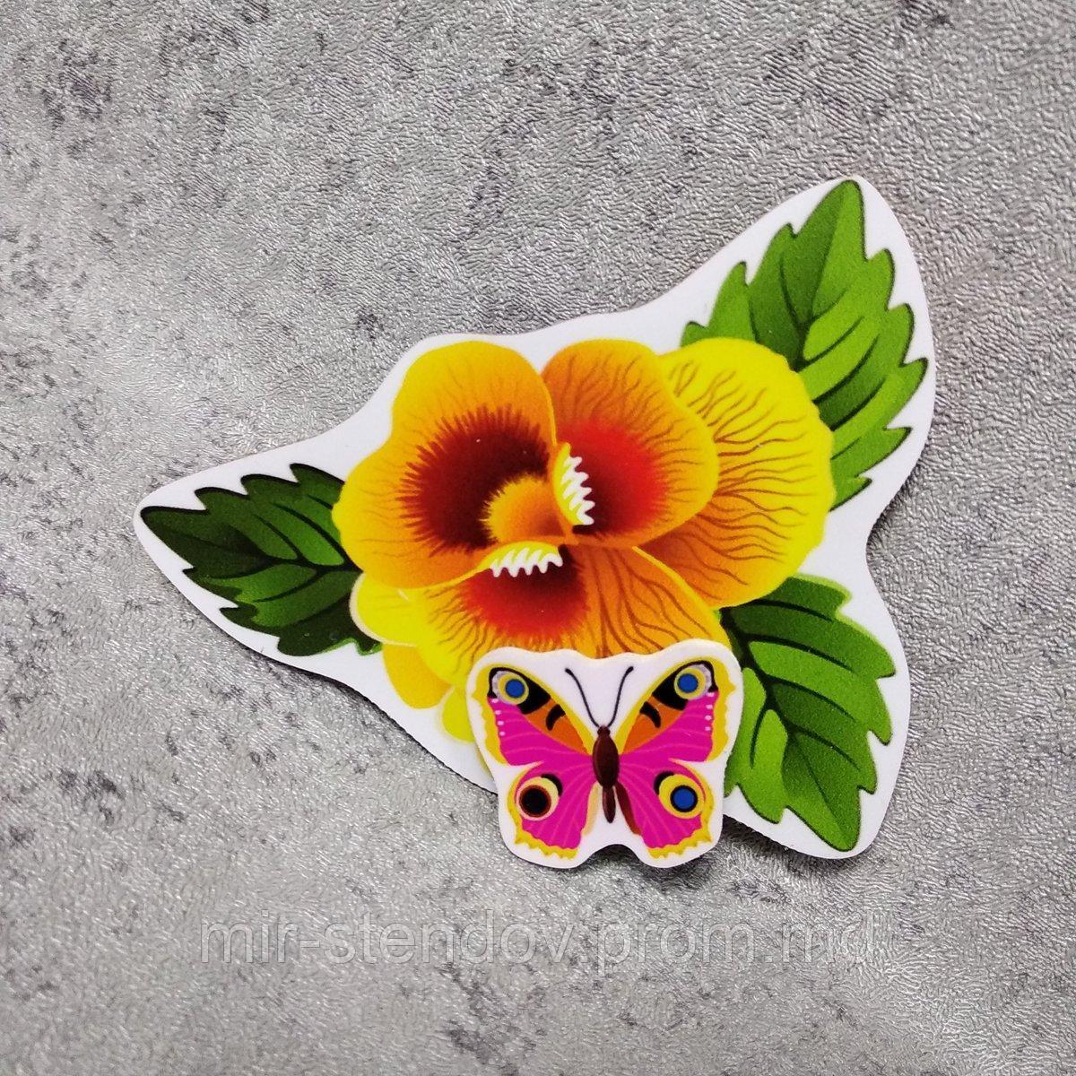 Магнитный стенд для крепления рисунка Анютины глазки жёлтые, фото 1